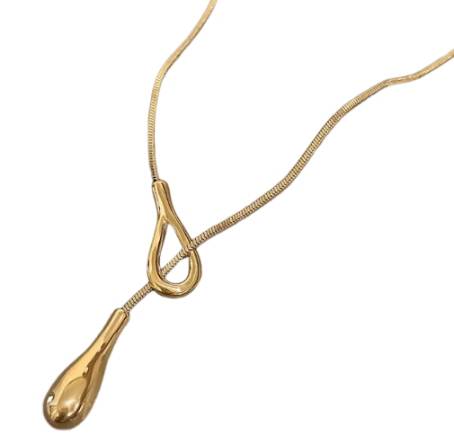 Colar gota dourada