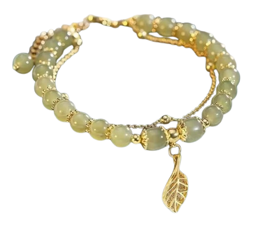 Pulseira dourada em pedras