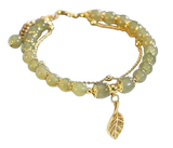 Pulseira dourada em pedras